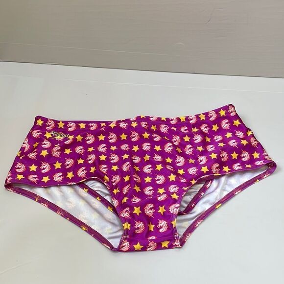 SPEEDO COMPETITION BRIEFS‎ IN PURPLE UNICORN AND STAR PRINT - Picture 1 of 4